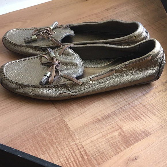 Cole Haan Shoes Cole Haan Gold Metallic Mens Flats